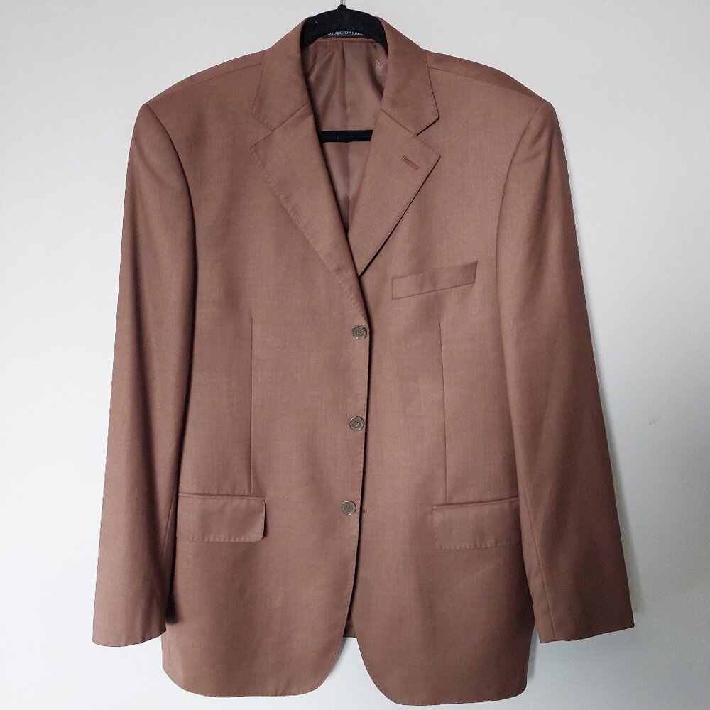 Giorgio Armani Light Brown Size 42 Blazer with Defects